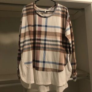 Made in Cambodia Est 1946 Checkered Top Smoke Free Home 30ins long